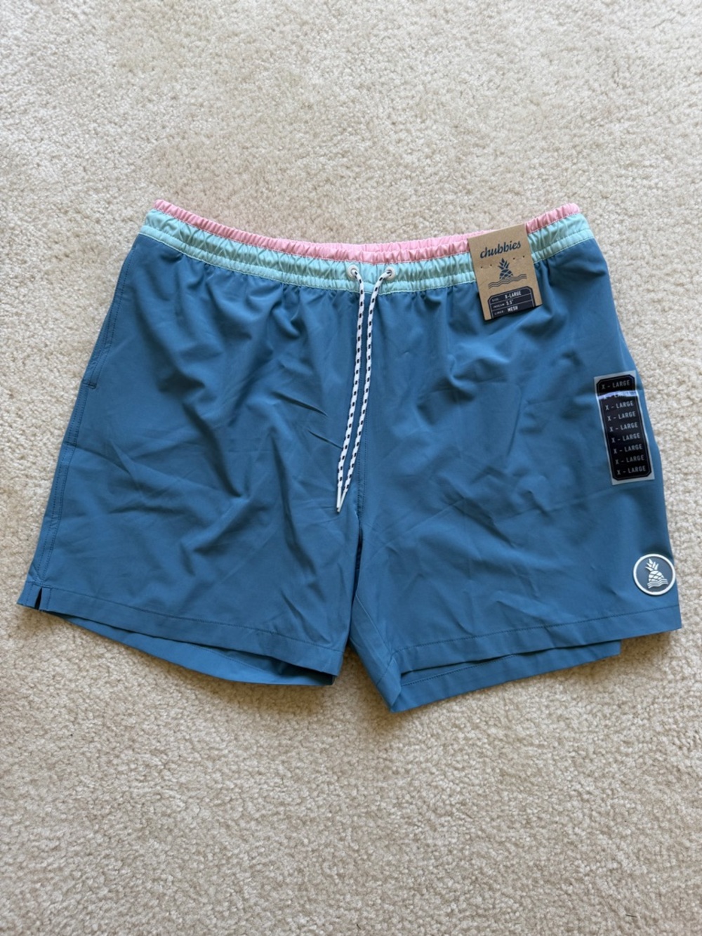 Men’s Chubbies The Gravel Roads Swim Trunks 5.5” XL NWT